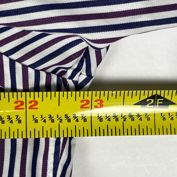 Brooks Brothers Dress Shirt Egyptian Ctn Sz 16-33 Slim Blue Stripe Button-Down - Picture 9 of 13